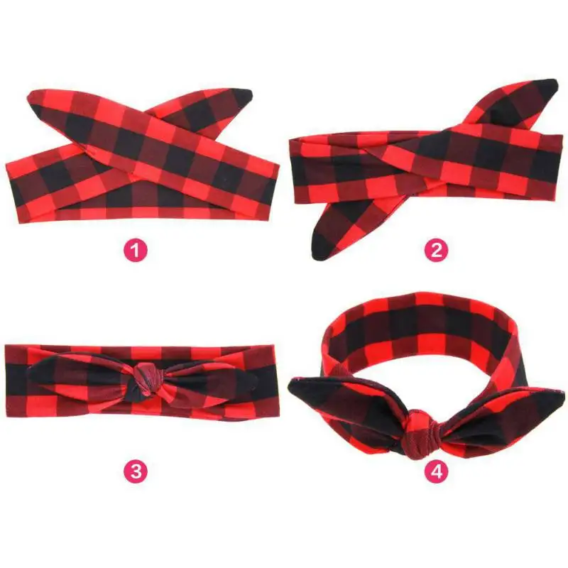 2 шт./компл. подходящие повязки на голову подарок для мамы и детей Эластичный Бант