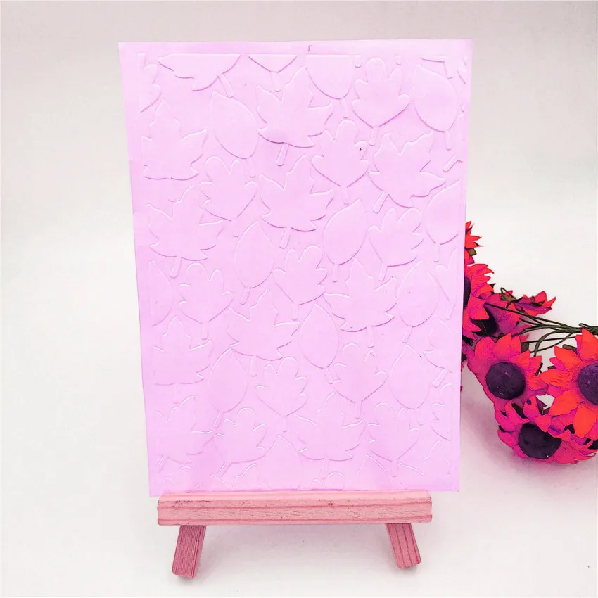 Easter plastic maple leaf template craft card making paper album wedding decoration scraping Embossing folders | Дом и сад