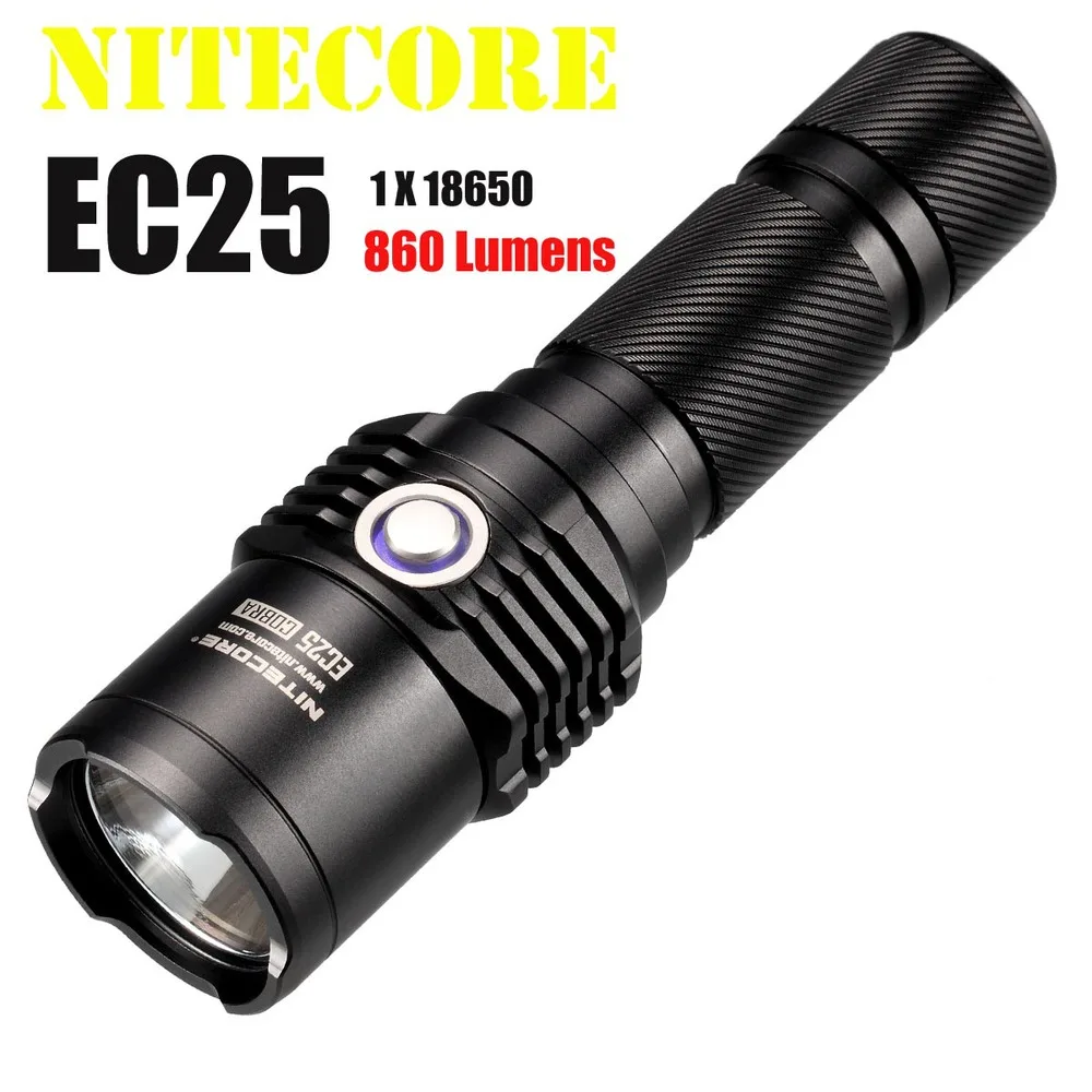 

Wholesale Free Shipping NITECORE EC25 Flashlight CREE XM-L U2 LED 860 Lumens Flashlight (1*18650/2*CR123Battery)