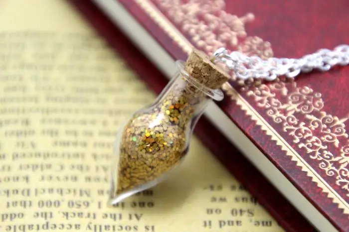 12 шт./лот ювелирные изделия HP ожерелье Felix Felicis potion Liquid Luck стеклянная бутылочка