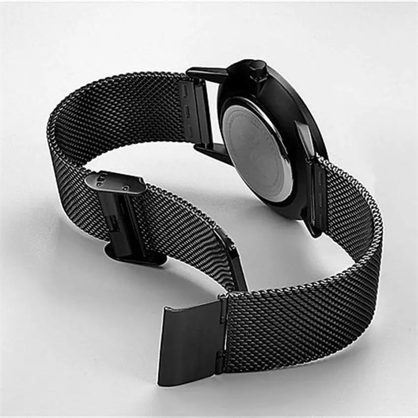 CTPOR роскошные часы мужские черные Нержавеющая сталь высокого качества для