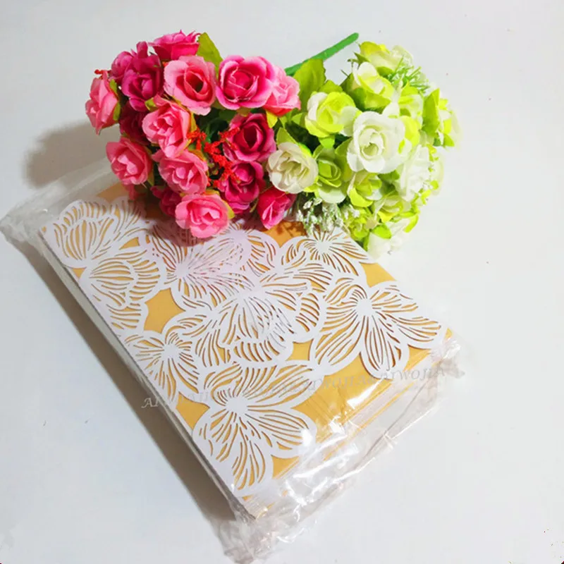 10 шт. Пригласительные открытки лазерной резки на свадьбу юбилей день рождения