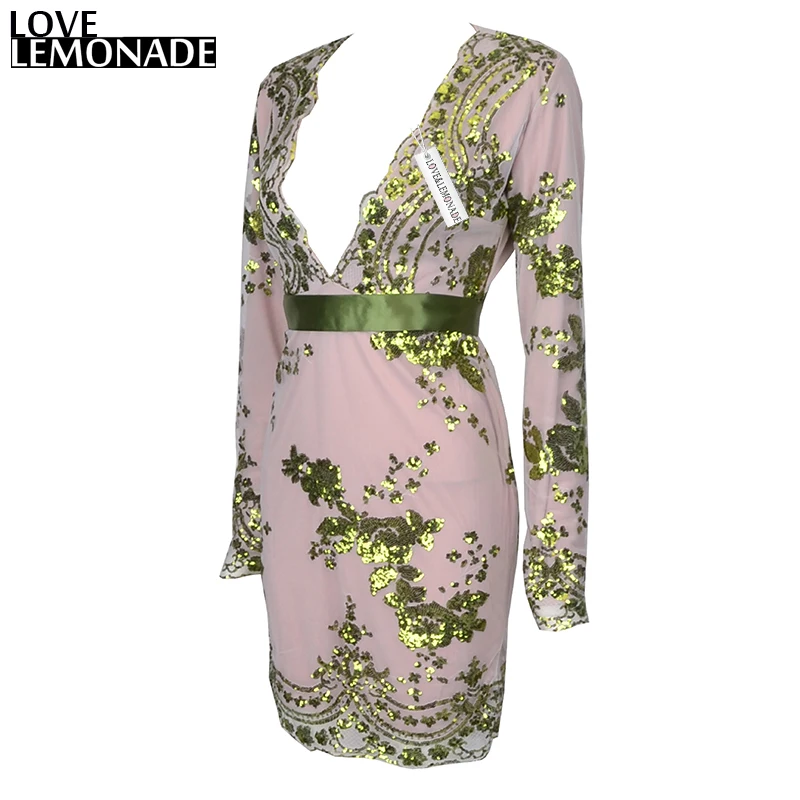 Love &amp Lemonade Green сумка на ремне с v-образным вырезом тонкое вечерние платье TB 9106 |
