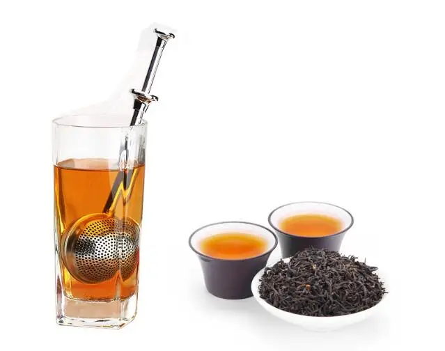 

100PCS New Push Creative Stainless Steel Tea Leaf Loose Teaspoon Mesh Herb Strainer Spice Filter Infuser Ball lin3646