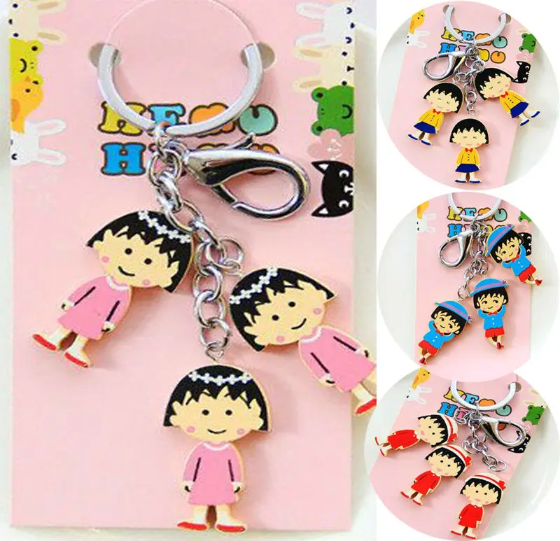 3 шт./компл. аниме Чи-Би Маруко и Crayon Shin-chan фигурка брелок кулон Прекрасные