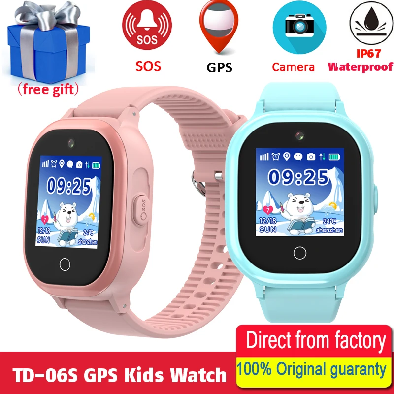 TD06S Детские умные часы IP67 водонепроницаемые gps LBS трекер местоположения HD камера SOS Вызов голосовой чат носимые часы для детей