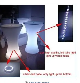 

LED illuminated cocktail table,Lounge LED,waterproof glowing led bar table,lighted up coffee table rechargeable,glowing mesa de