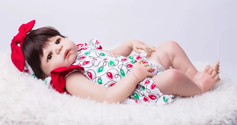 BZDOLL 22 &quotполный силиконовые Reborn Baby Doll игрушки 55 см принцессы для новорожденных