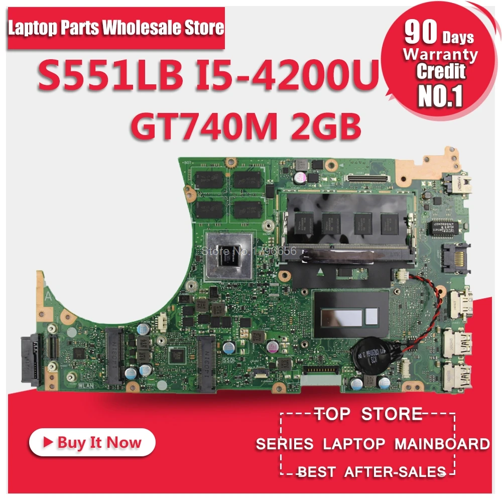 Для For Asus S551LB S551LN S551LA R553L материнская плата неинтегрированная GT740M 2 Гб N14P GV2 S A1 с i5