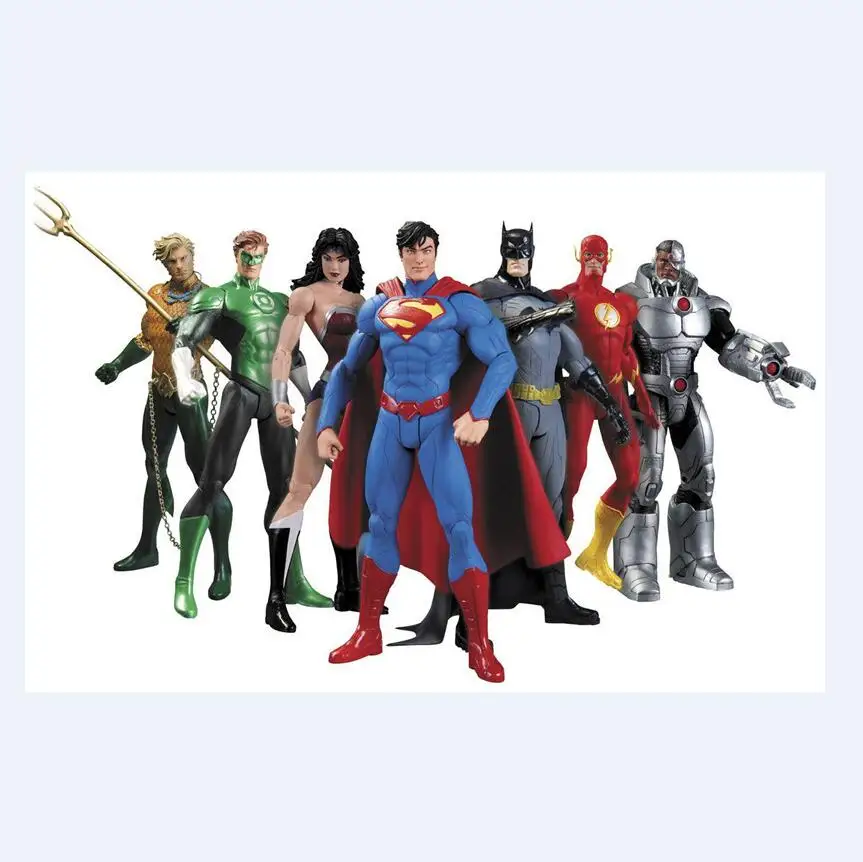 

Экшн-фигурки Лиги Справедливости DC Heroes, игрушки Супермен, Бэтмен, флэш, чудо-женщина, Зеленый Фонарь, Аквамен, киборг, ПВХ Статуэтка