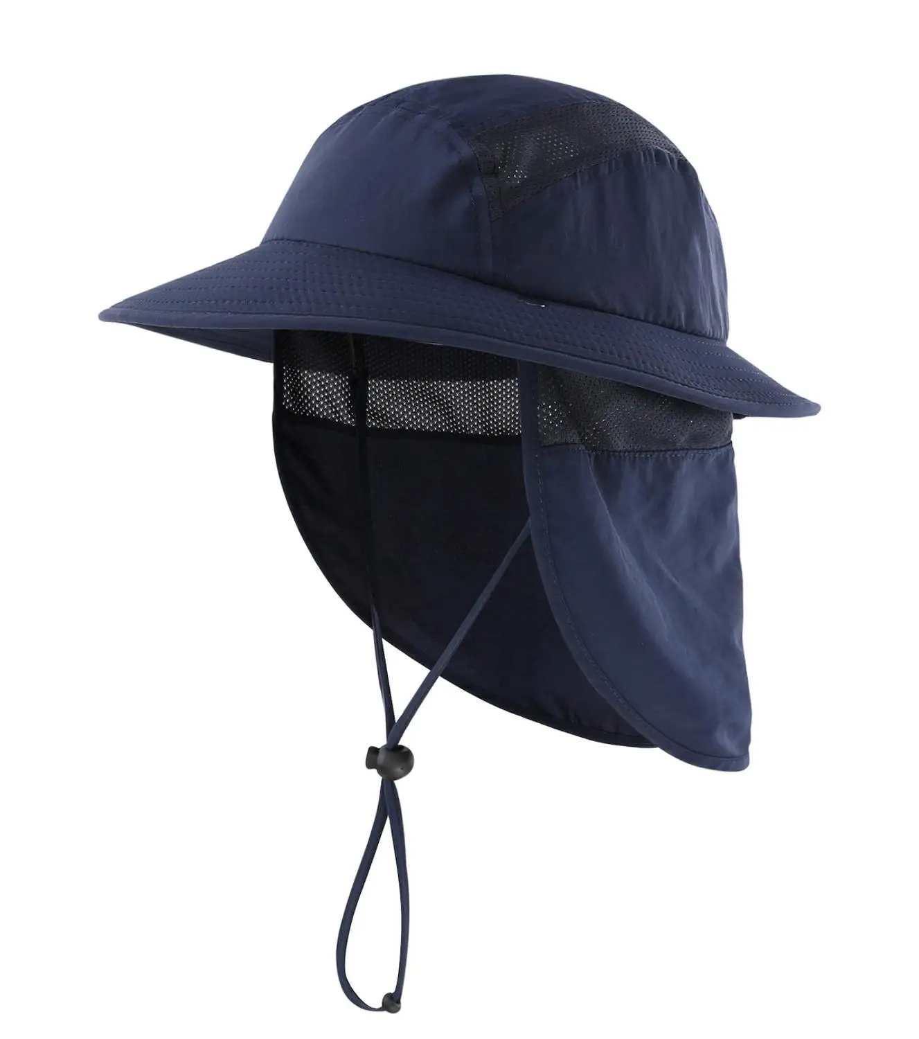 Navy Blue Connectyle UPF 50+ мальчиков летнее солнце шляпу с шеи лоскут летние пляжные шапка шляпа для сафари - Цвет: Navy Blue