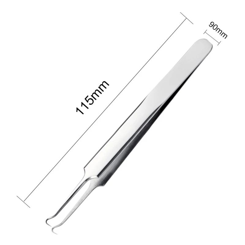 Изогнутые Угри Акне Comedone клип иглы Пинцет выталкиватель экстрактор для прыщей