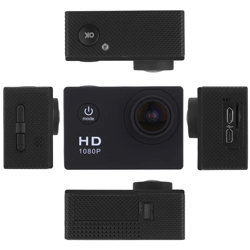 Водонепроницаемая Full HD 1080 P камера DVR цифровая видеокамера 720 P WVGA один ShotSelf-timer для катания на лыжах, верховой езды Прямая