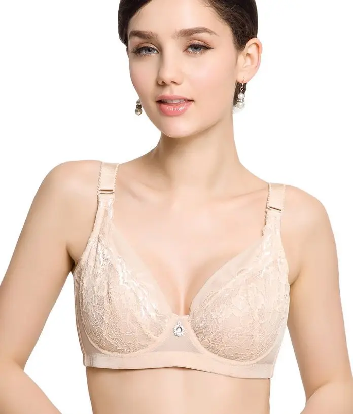 ultra thin lace bra bralette sexy bh push up underwear bras forwomen sheer brassiere Women Adjustable Strap lingerie B C D Blue | Женская