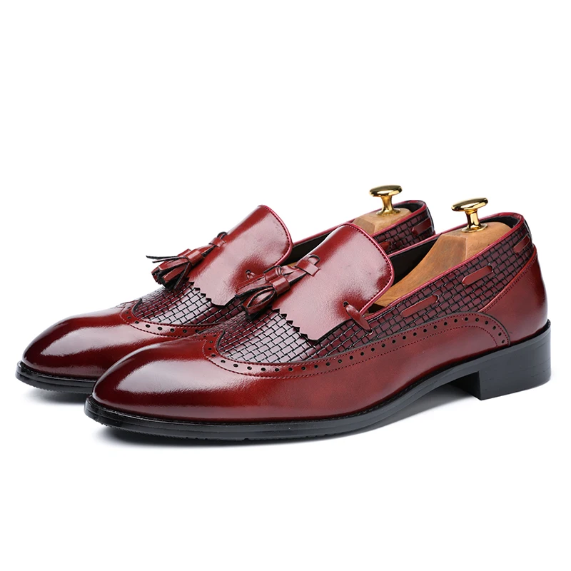 Мужские туфли с кисточками итальянские модельные повседневные Лоферы высокого