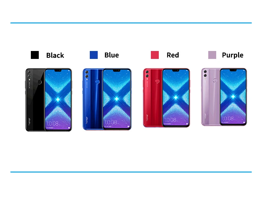 Honor 8X global rom смартфон 6,5 ''полный экран OTA обновление Android 8,1 Восьмиядерный отпечаток пальца