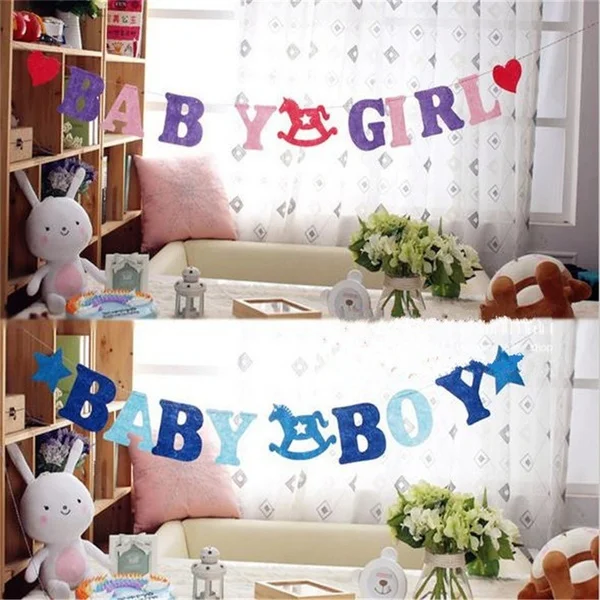 Babyroomdecor Baby Shower baby мальчик гирлянда из ткани висящий баннер флаги Рождественская