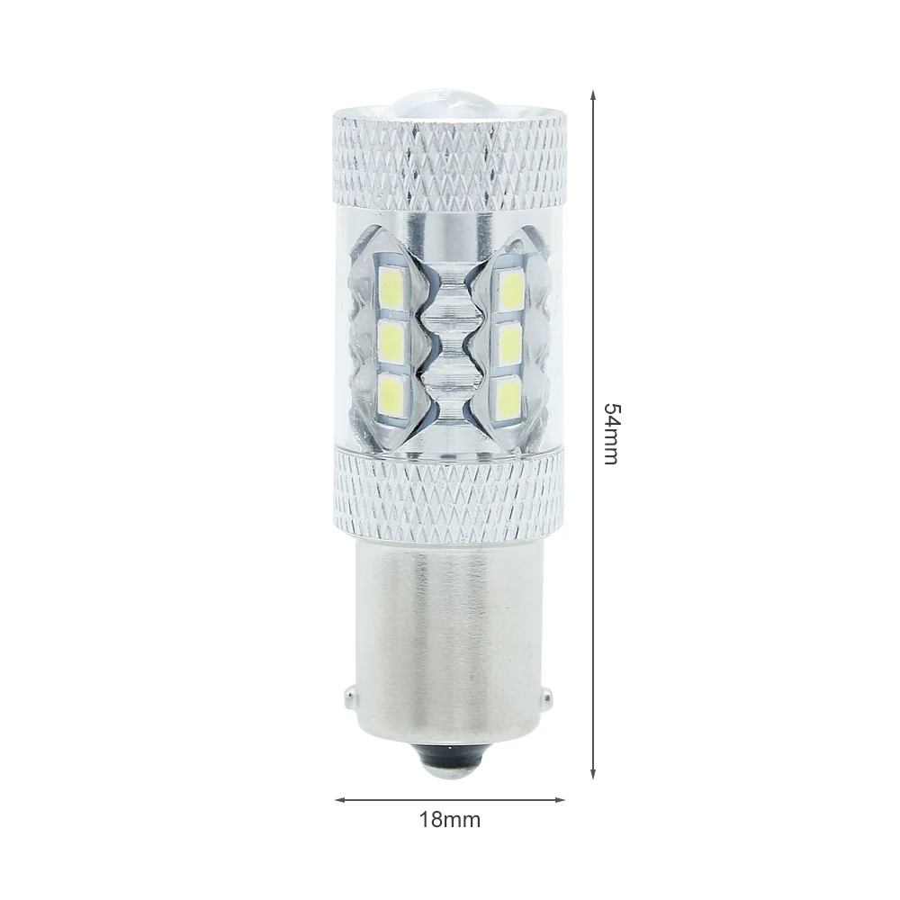 1156 BA15S P21W CREE чип-диод лампочка светодиодное освещение R5W 80 Вт резерв тормоза поворота сигнальные фонари DRL автомобильные светодиоды лампы авто лампы 12 V 6000 K белый