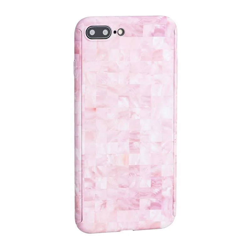 New 9 FTAIDKJ 360 градусов Полная защита тела мраморный камень PC чехол для iphone SE чехол зеленый лист Capa для iphone X 7 6 6S 8 Plus 5 5S - Цвет: New 9