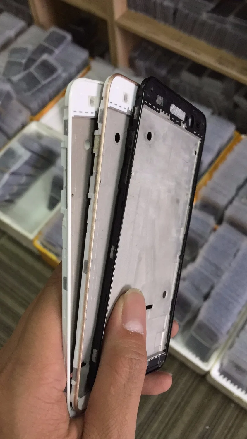 WEICHENG черный/белый/золотой для zte Blade V7 Lite телефон средняя рамка аксессуары + номер