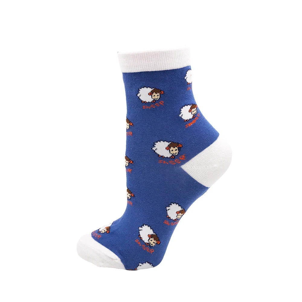 Фиолетовый VPM Kawaii Sweet Women's Socks Funny Cute Cream Candy Color Milk Strawberry Unicorn Moon Pineapple Socks for Girl Christmas Gift - Цвет: Фиолетовый