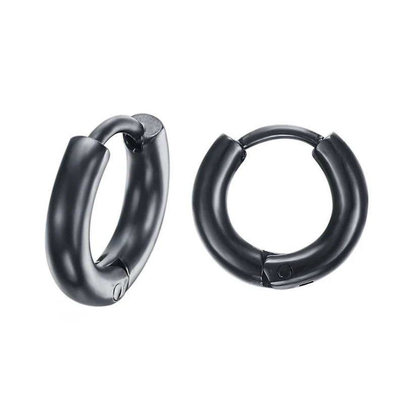 Для мужчин и женщин в стиле хип-хоп рок серьги круглые серьги-кольца нержавеющая