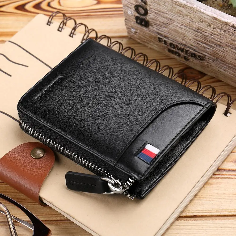 Миниатюрные кошельки WilliamPOLO деловой бумажник из натуральной кожи для мужчин и