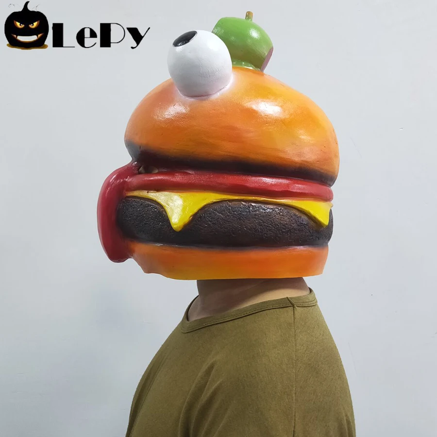 Игра битва Royale Durr Burger Карнавальная маска длинная маска с языком латексный Полнолицевой шлем для женщин и мужчин подарки на Хэллоуин