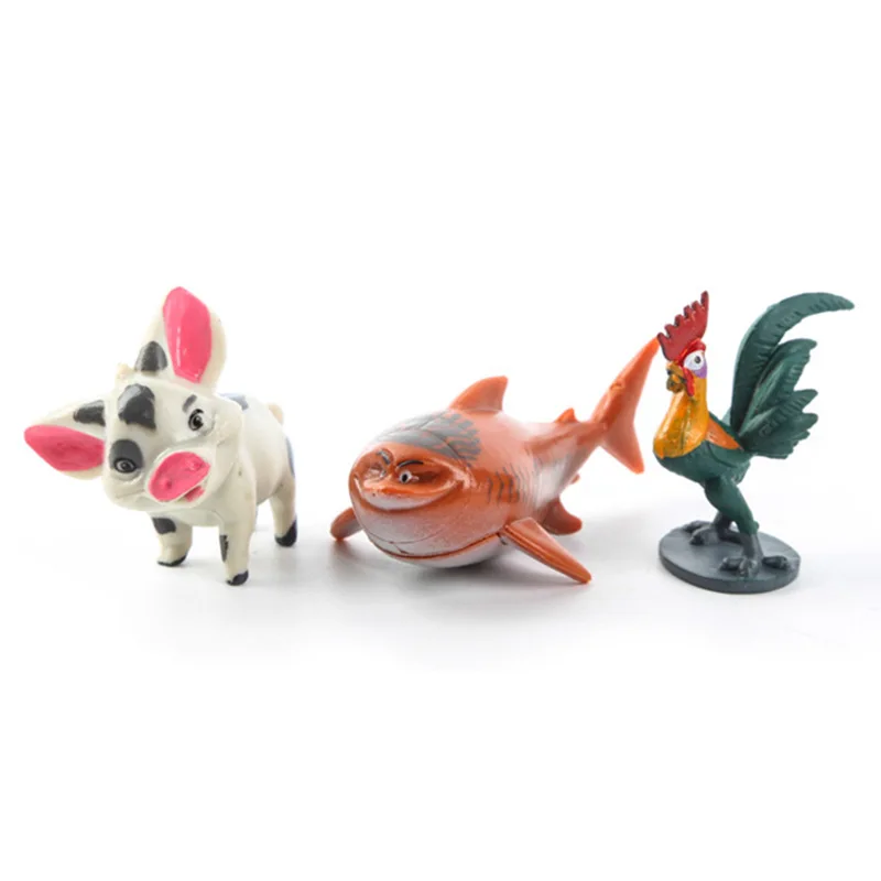 Игрушки Disney 12 шт./лот 3 5 7 см Моана принцесса экшн фигурки игрушки Maui Waialik Tala Hei