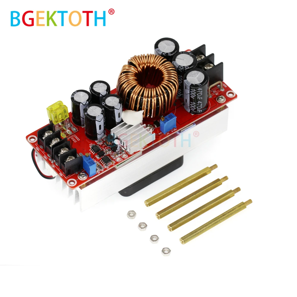 

1500W 30A Step Up Module DC-DC Power Boost Converter Constant Power Supply Module 10V-60V to 12V-90V LED Boost Module With Fan