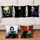 Наволочка для подушки, короткая, мягкая, квадратная, 45 х45, HD, с изображением клоуна, Джокера, подушки с принтом, наволочка для домашнего декора