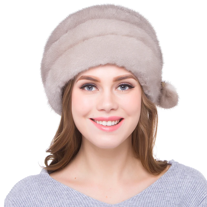 JKP новые женские шапки из натурального меха норки зимние Роскошные модные