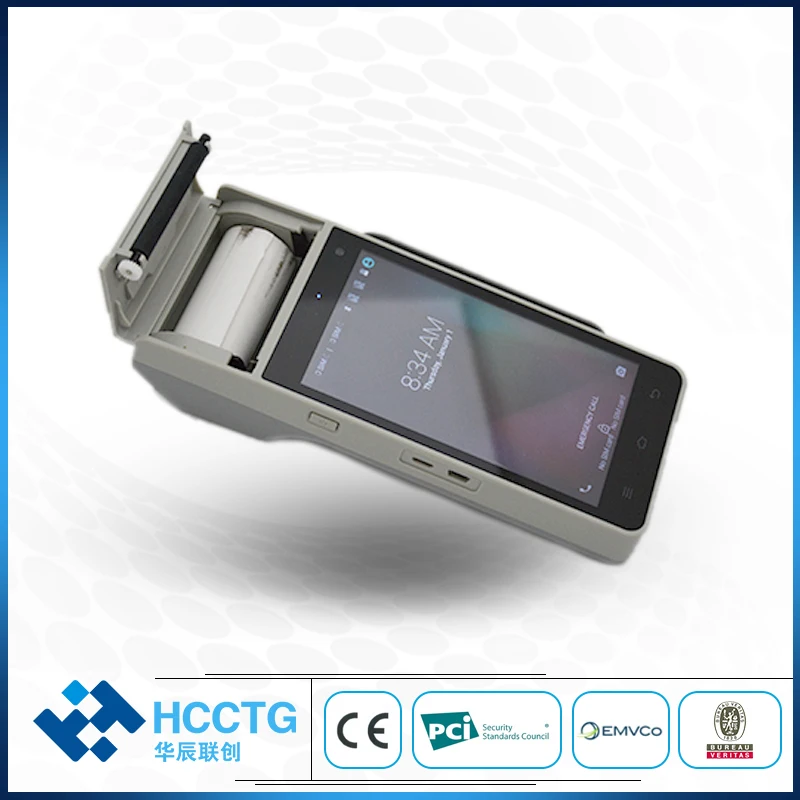 Android POS терминал сенсорный экран мобильный 4G POS Считыватель банковских карт машина/сканер штрих-кодов