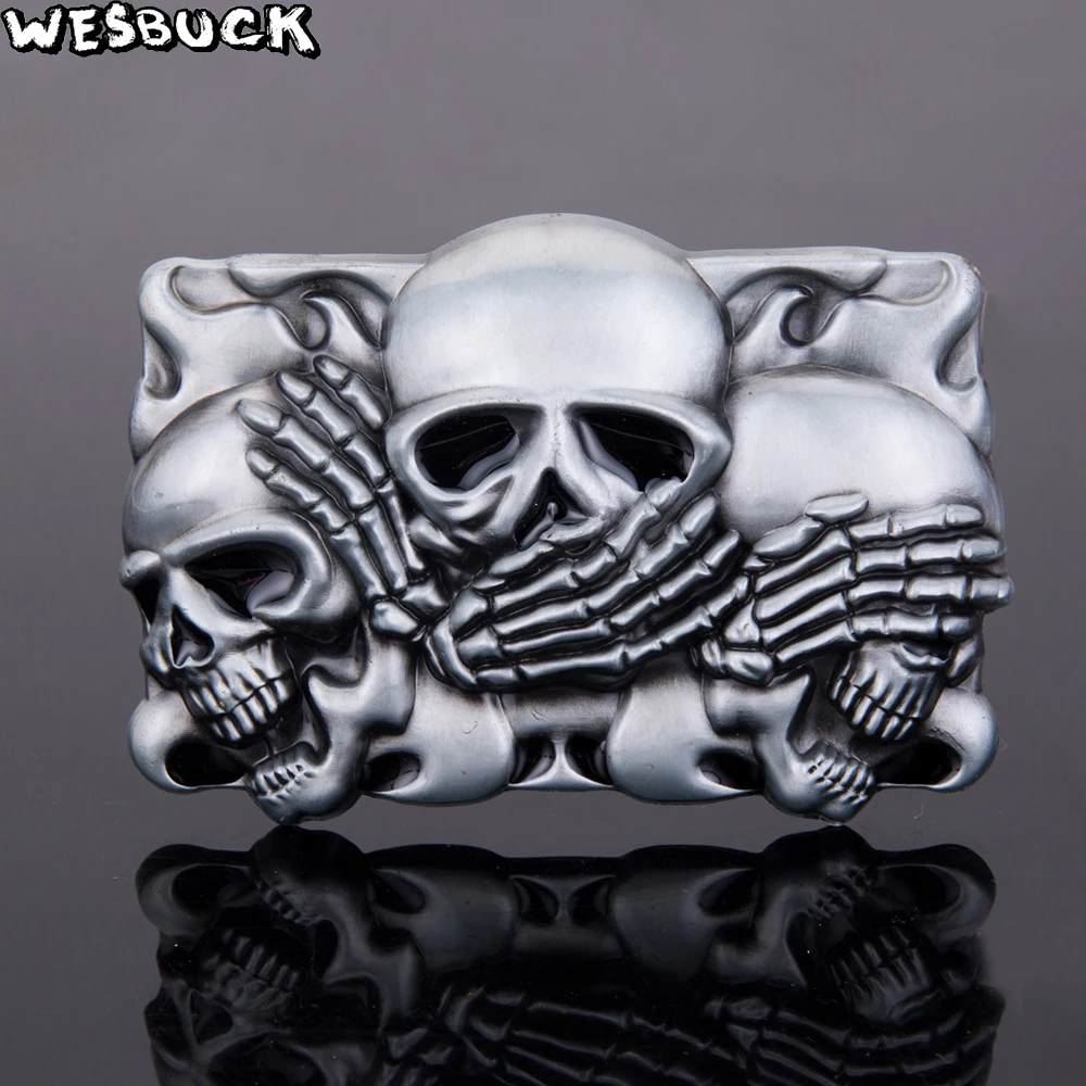 WesBuck бренд Ceinture Hombre Rock Punk Hebillas De Metal Skull аксессуары для пряжки ремня|belt buckle|belt buckle