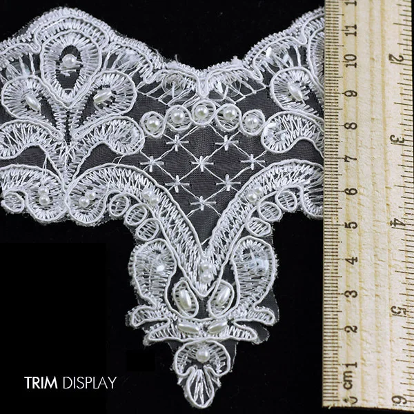 Вышитая бисером блестками искусственная Лента отделка аппликация для