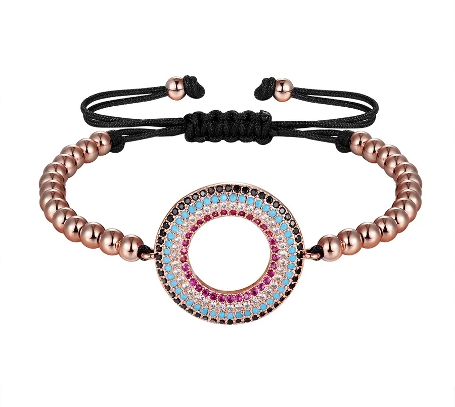 Rose Gold XQNI большой круглый полый 22 см разноцветный браслет для женщин пара подарок на день рождения Роскошные ювелирные изделия большие скидки дизайн браслеты - Окраска металла: Rose Gold