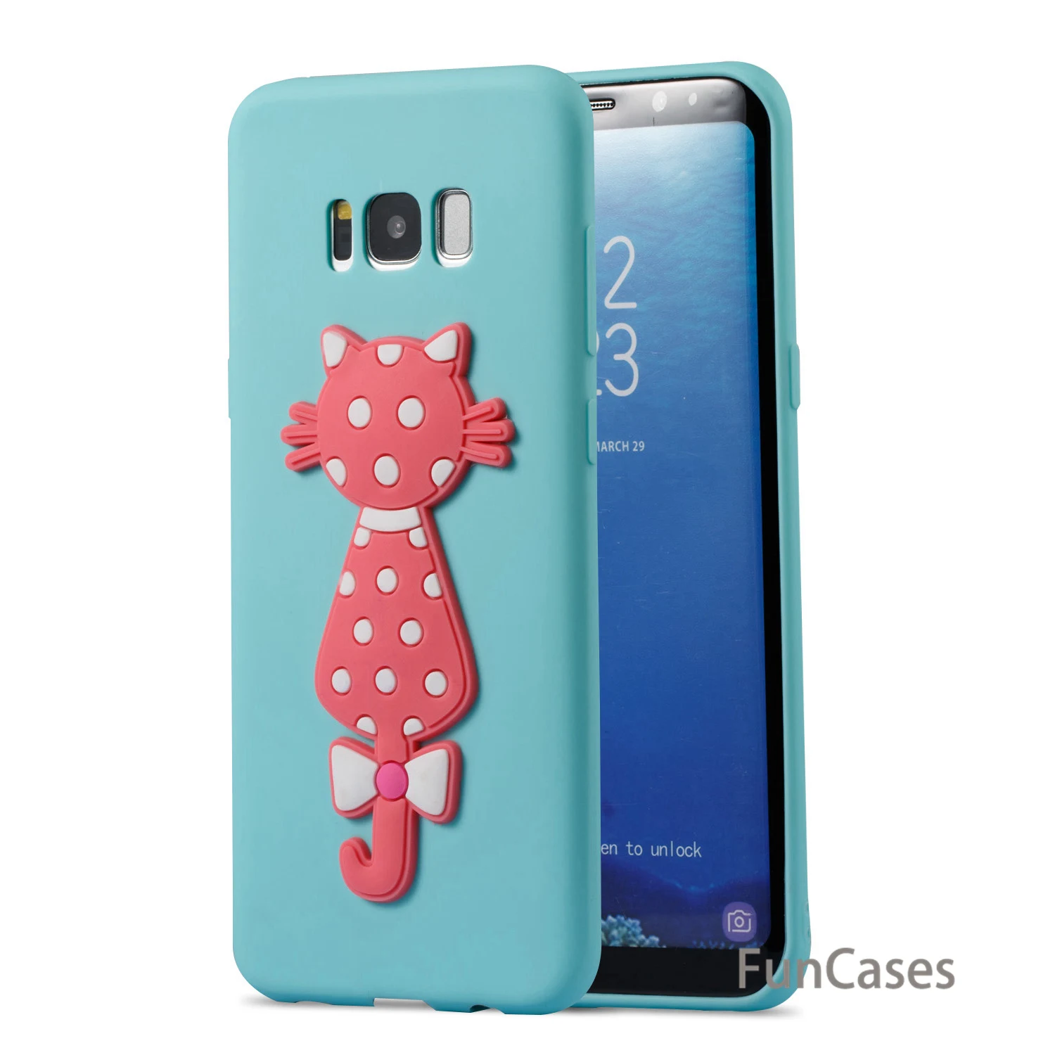Чехол с милым котом СПС Celular samsung S8 Plus Мягкий силиконовый чехол-накладка для