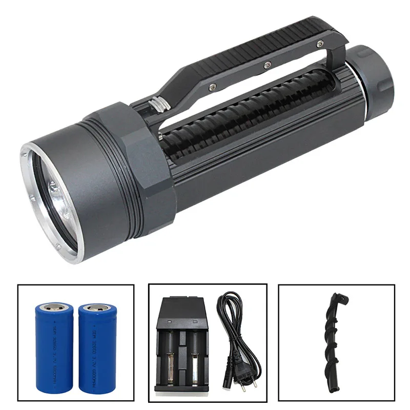 Package C Uranusfire XPE УФ светодиодный фонарик для дайвинга Ультрафиолетовый 395NM Водонепроницаемый подводный 100 м факел тактического фонаря для охоты - Испускаемый цвет: Package C