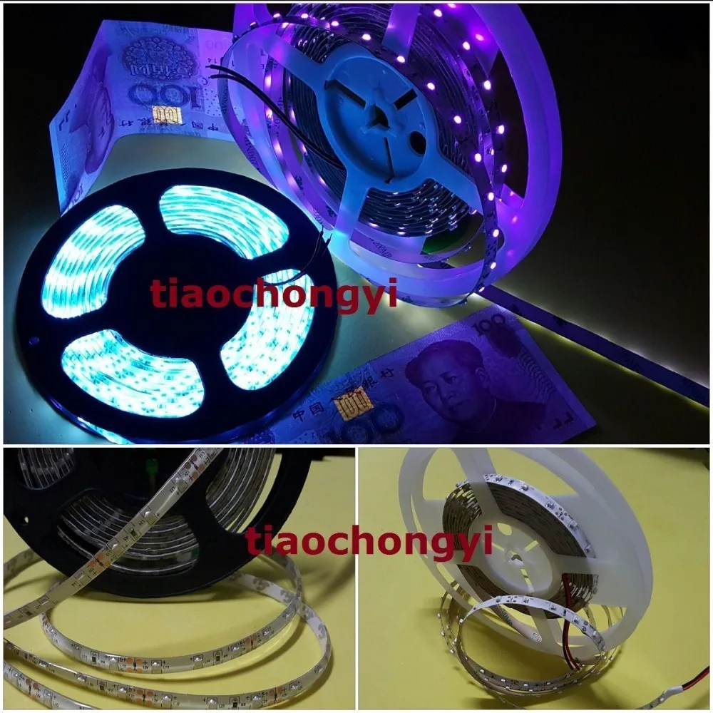 DC12V 3528/5050 УФ Фиолетовый водонепроницаемый 60 светодиодов/м Ленточные светильник