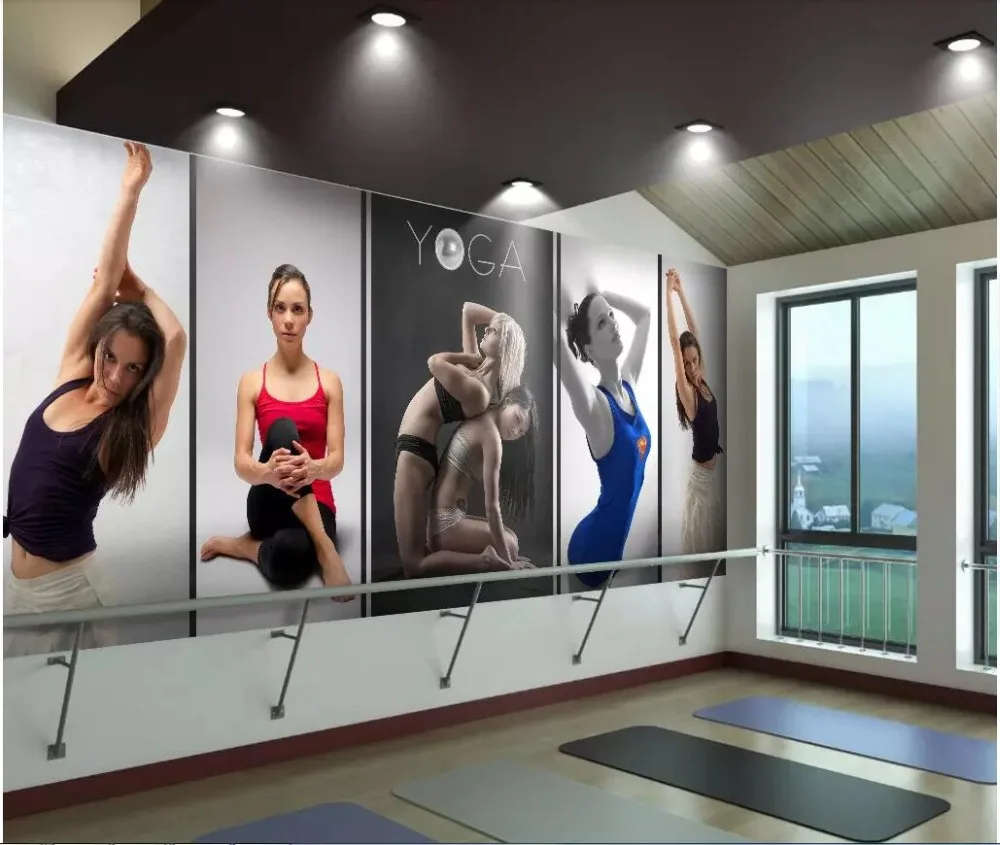 3d обои на стену заказ фотообои для йоги инструменты красоты Настенные дома