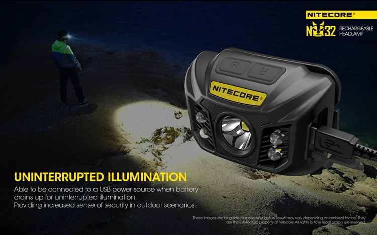 NITECORE NU32 usb зарядка налобный фонарь CREE XP-G3 S3 max 550 люмен светильник вес налобный фонарь красный светильник налобный светильник встроенный аккумулятор
