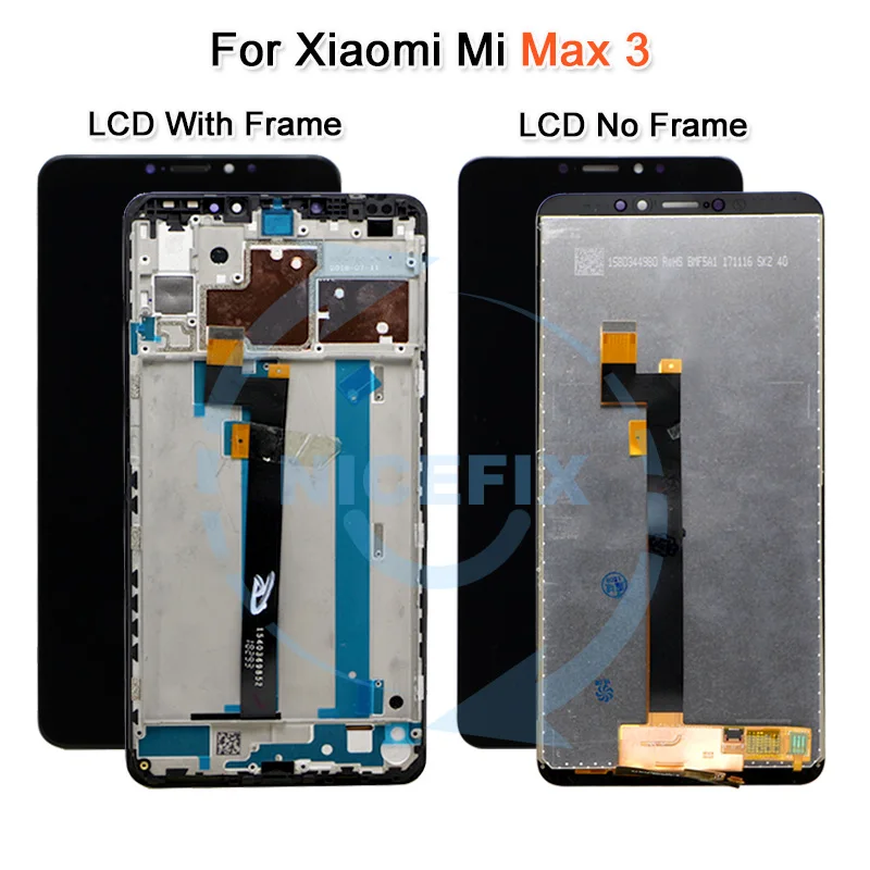 ЖК-дисплей с сенсорным экраном и дигитайзером в сборе для Xiaomi Mi Max 2 сменный черный