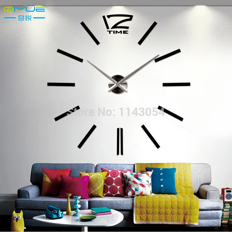 Главная украшения большие silverl настенные часы Современный дизайн большой