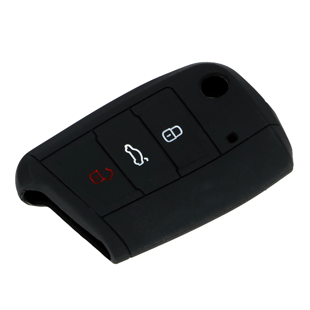 FORAUTO 3 кнопки силиконовый чехол для ключей Автомобильный Дистанционный Складной