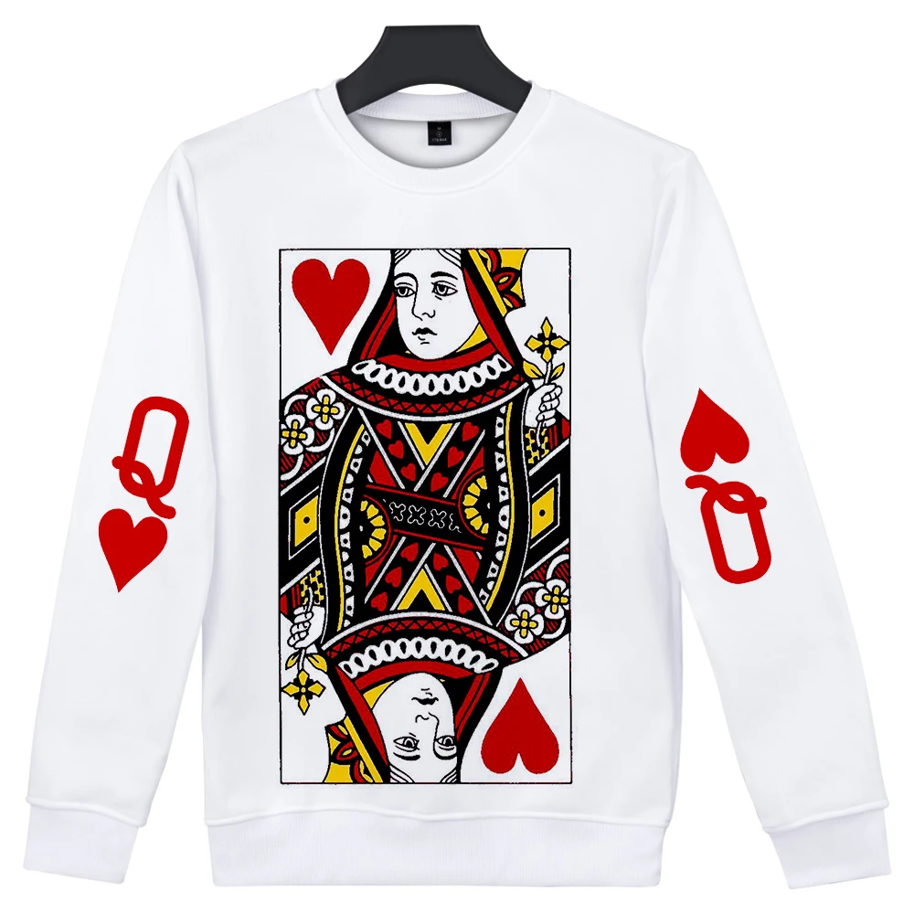 Персиковое сердце K Poker 3D свитшот с круглым вырезом толстовки для мужчин и женщин