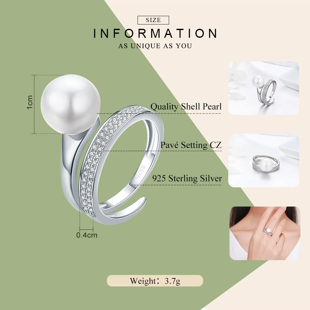 Кольцо женское из серебра 100% пробы с искусственным жемчугом|rings for women|ring for925 sterling