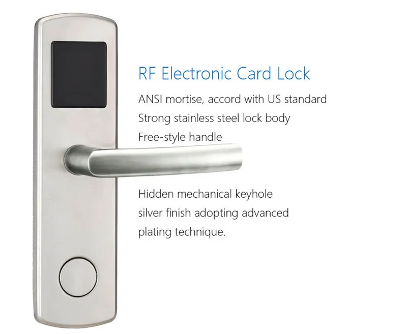 Электронный RFID карты Дверной замок с ключом электрический замок для дома, гостиницы, квартиры, офиса умный вход lk418EMS