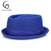 2021 england jazz hat breathable mesh flat hat visor straw hat beach hat retro cap foldable cap sun hat casual panama hat