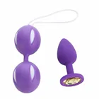 Вагинальный вибратор для упражнений Кегеля с силиконовой пробкой