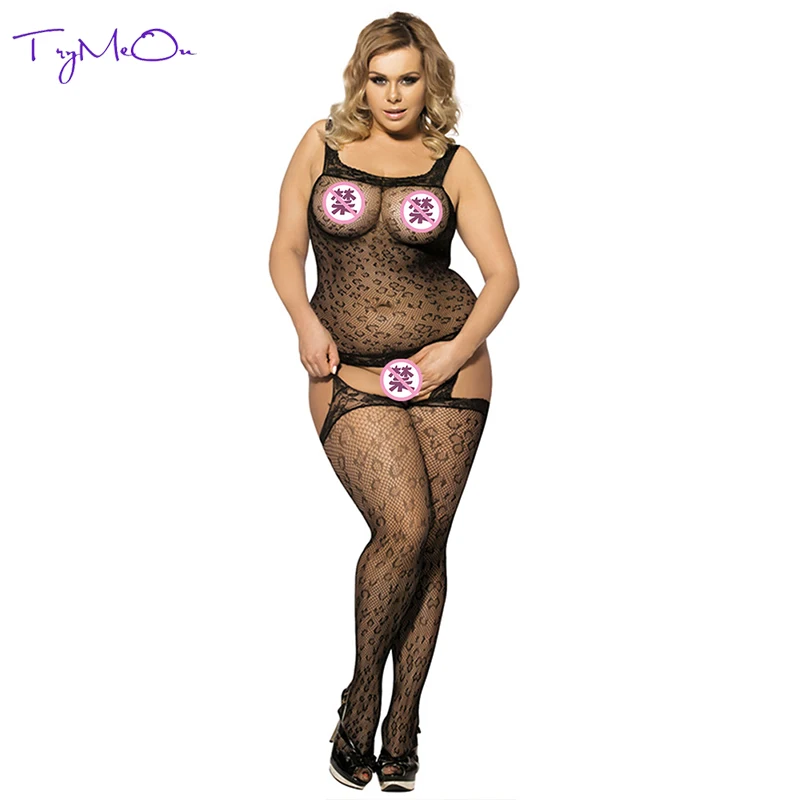 TryMeOn Сексуальное нижнее Белье для сна Babydoll леопардовые чулки тела женские